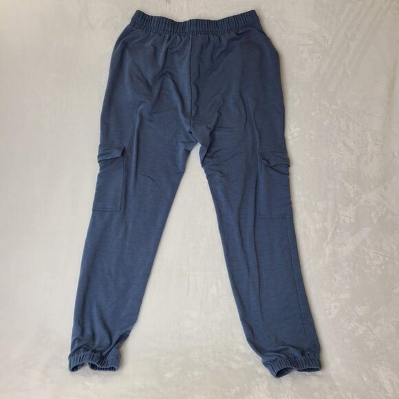 R. Sofia Womens Blue Drawstring Waist Tapered Cargo Jogger Pants Size M - Picture 2 of 8